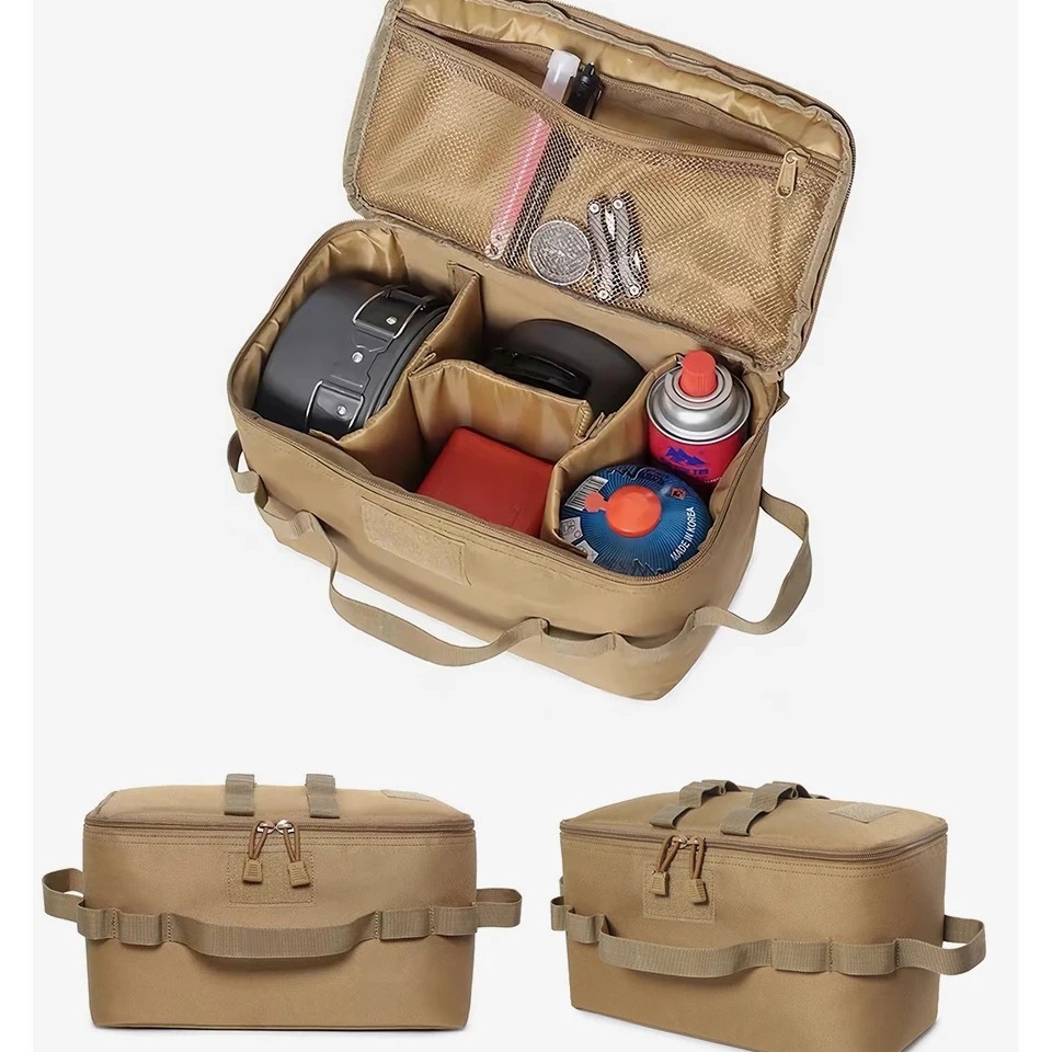 Camping Cooking Utensil Set - 야외 캠핑 가스통 보관 가방 대용량