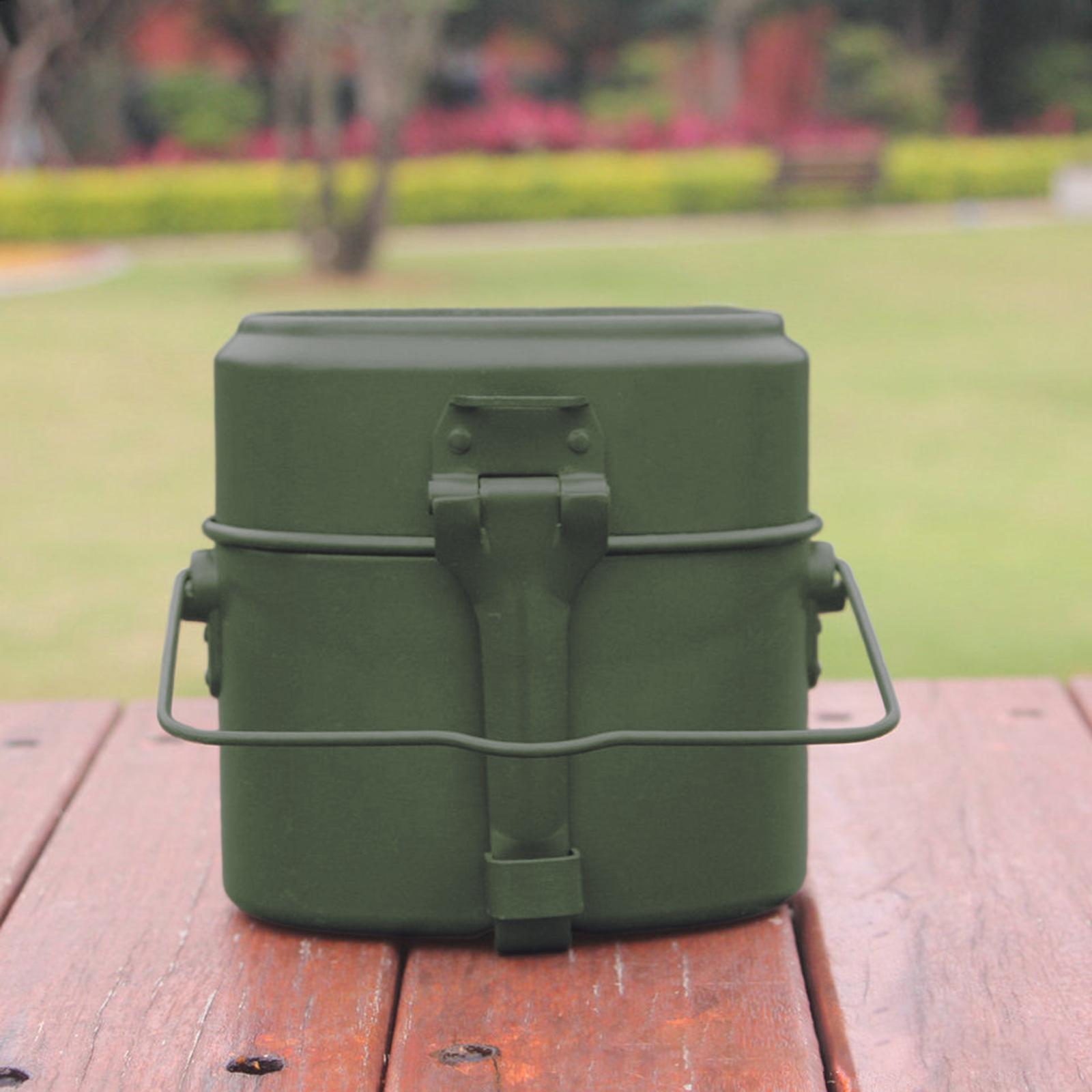Camping Cooking Mess Kit - 야외용 조리기구 세트 알루미늄 도시락 보온팬