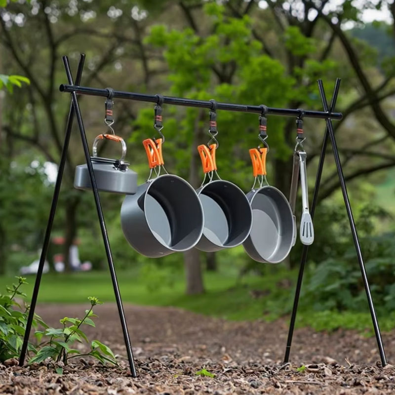 Camping Cooking Mess Kit - 캠핑용 논스틱 경량 가스레인지 알루미늄 냄비