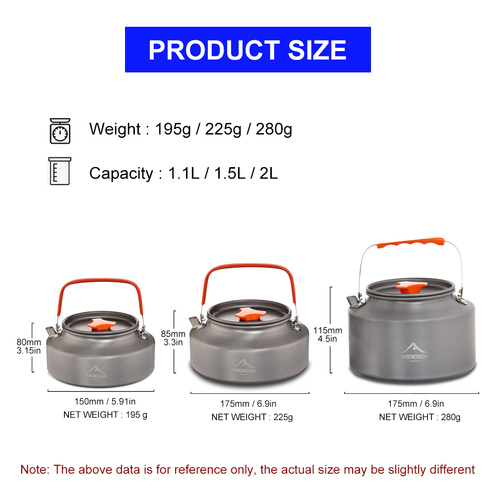 Widesea 캠핑용 물 주전자, 야외 커피 주전자,  - Camping Cooking Pot Set 리뷰 및 가격
