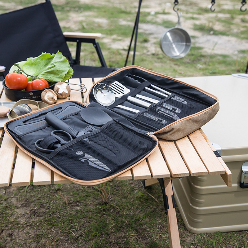 8pcs 캠핑 주방 조리기구 세트 휴대용 가방 야외 여 - Camping Cooking Roll 리뷰 및 가격