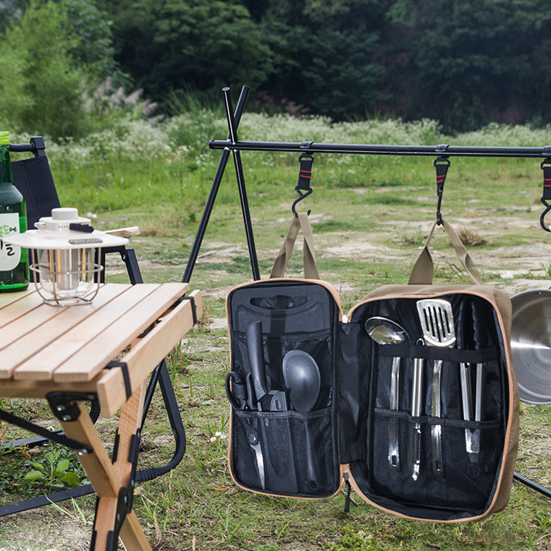 8pcs 캠핑 주방 조리기구 세트 휴대용 가방 야외 여 - Camping Cooking Roll 리뷰 및 가격