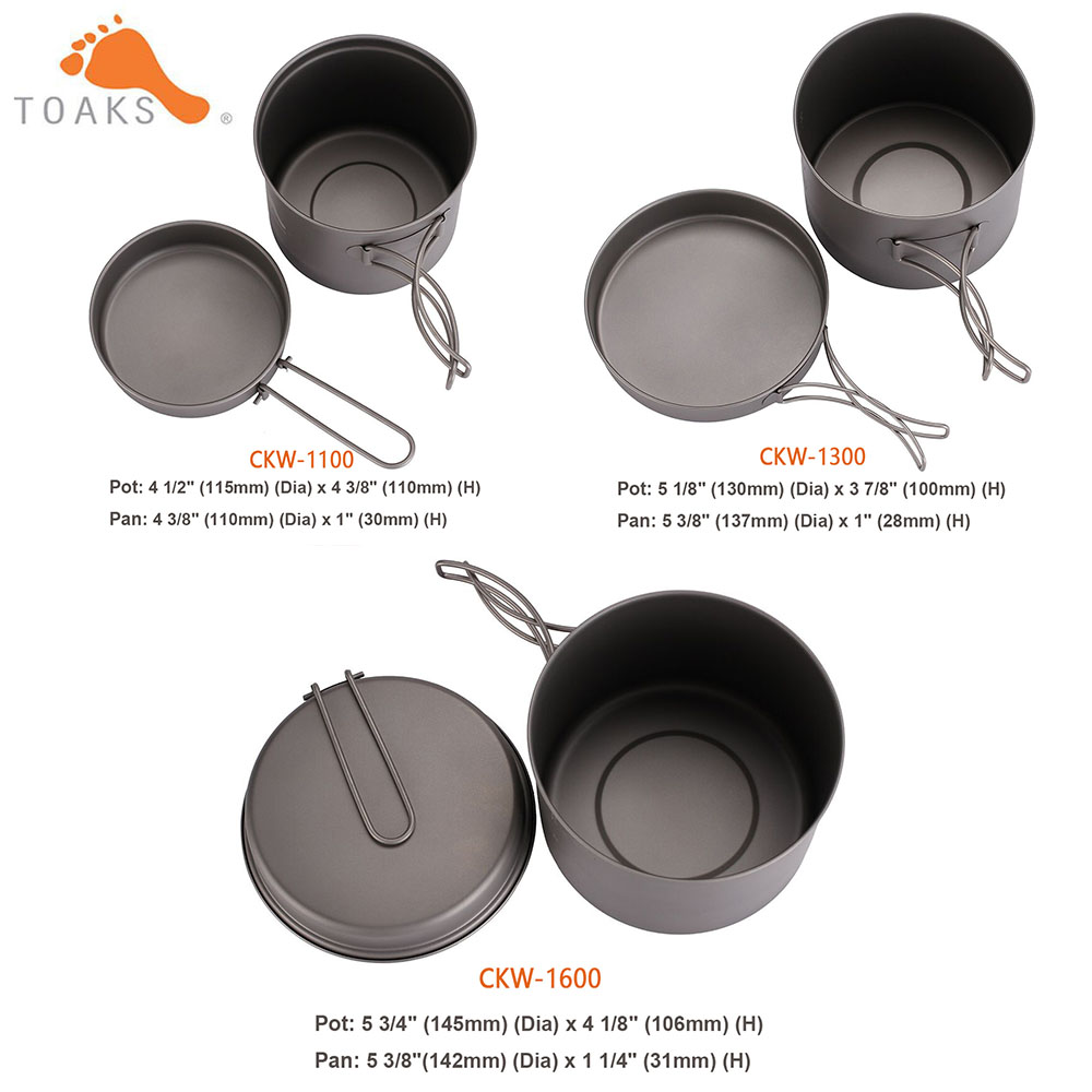 TOAKS 초경량 티타늄 냄비 프라이팬 조리기구 세트, - Camping Cooking Utensil Set 리뷰 및 가격