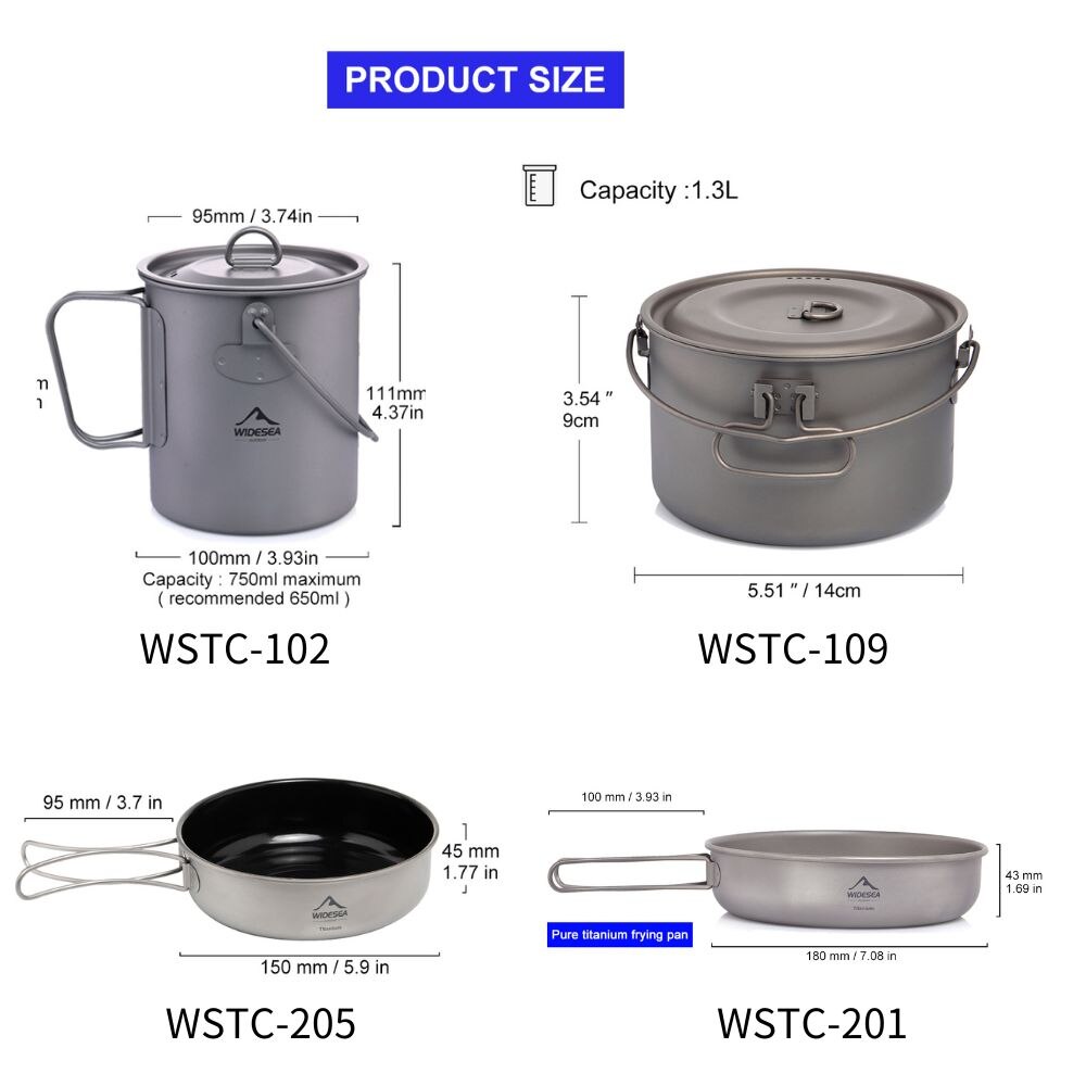 Widesea 캠핑 식기 티타늄 조리기구 세트, 관광  - Camping Cooking Roll 리뷰 및 가격