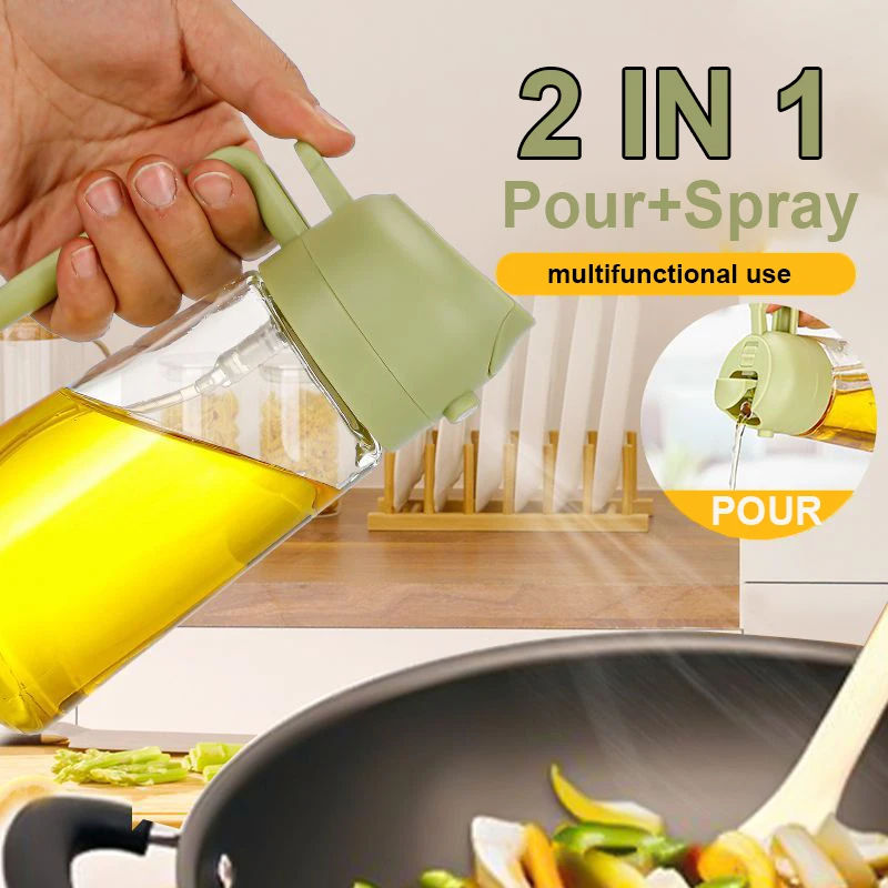 2 in 1 붓기 스프레이 분무기 주방 프라이 에어 스 - Camping Cooking Oil Bottle 리뷰 및 가격