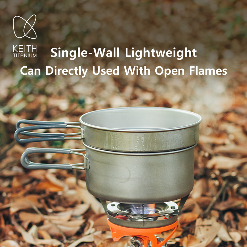 KEITH 순수 티타늄 2피스 조리기구 세트(800ml - Camping Cooking Utensil Set 리뷰 및 가격