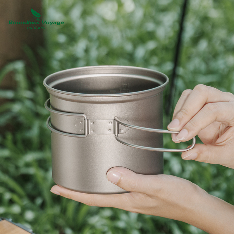 순수 티타늄 접이식 끓이기용 냄비+ 프라이팬 세트, 초 - Camping Cooking Pot Set 리뷰 및 가격