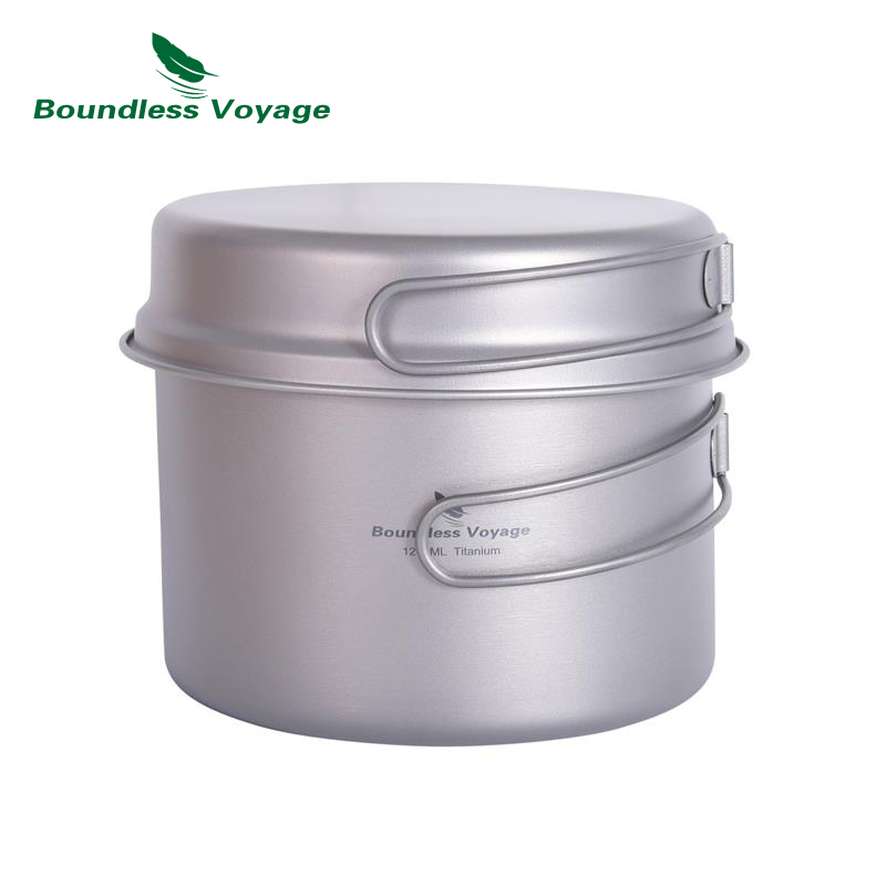 Boundless Voyage 티타늄 냄비 및 프라이팬 - Camping Cooking Mess Kit 리뷰 및 가격