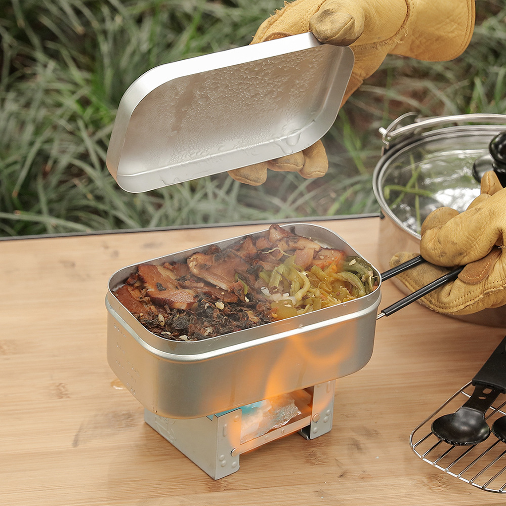 야외용 알루미늄 메스 키트, 스팀 랙 스토브 세트, 휴 - Camping Cooking Mess Kit 리뷰 및 가격