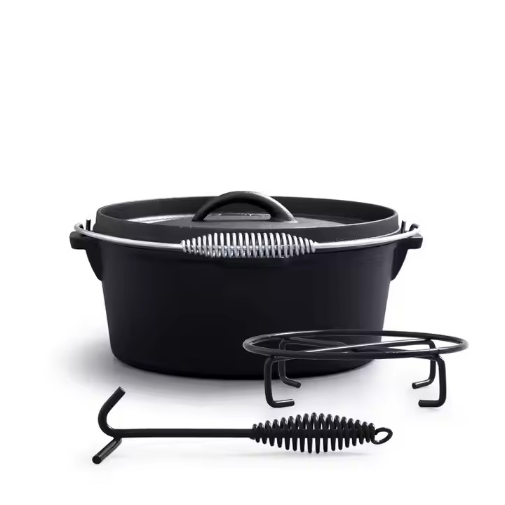 무코팅 두꺼운 캠핑용 무쇠 냄비 손잡이 포함 바베큐 냄 - Camp Dutch Oven Cast 리뷰 및 가격